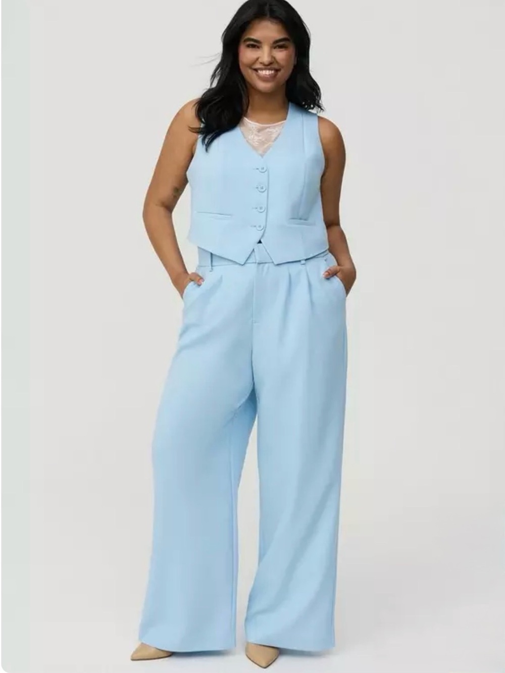 Torrid Light Blue Wide-Leg Pants size 14 NWT